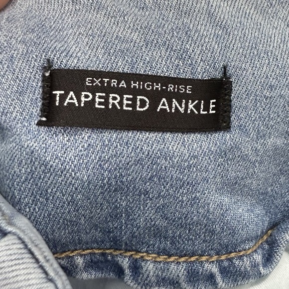 White House Black Market Cargo Jeans Women Size 10 Extra High Rise Tapered Ankle - Picture 9 of 11